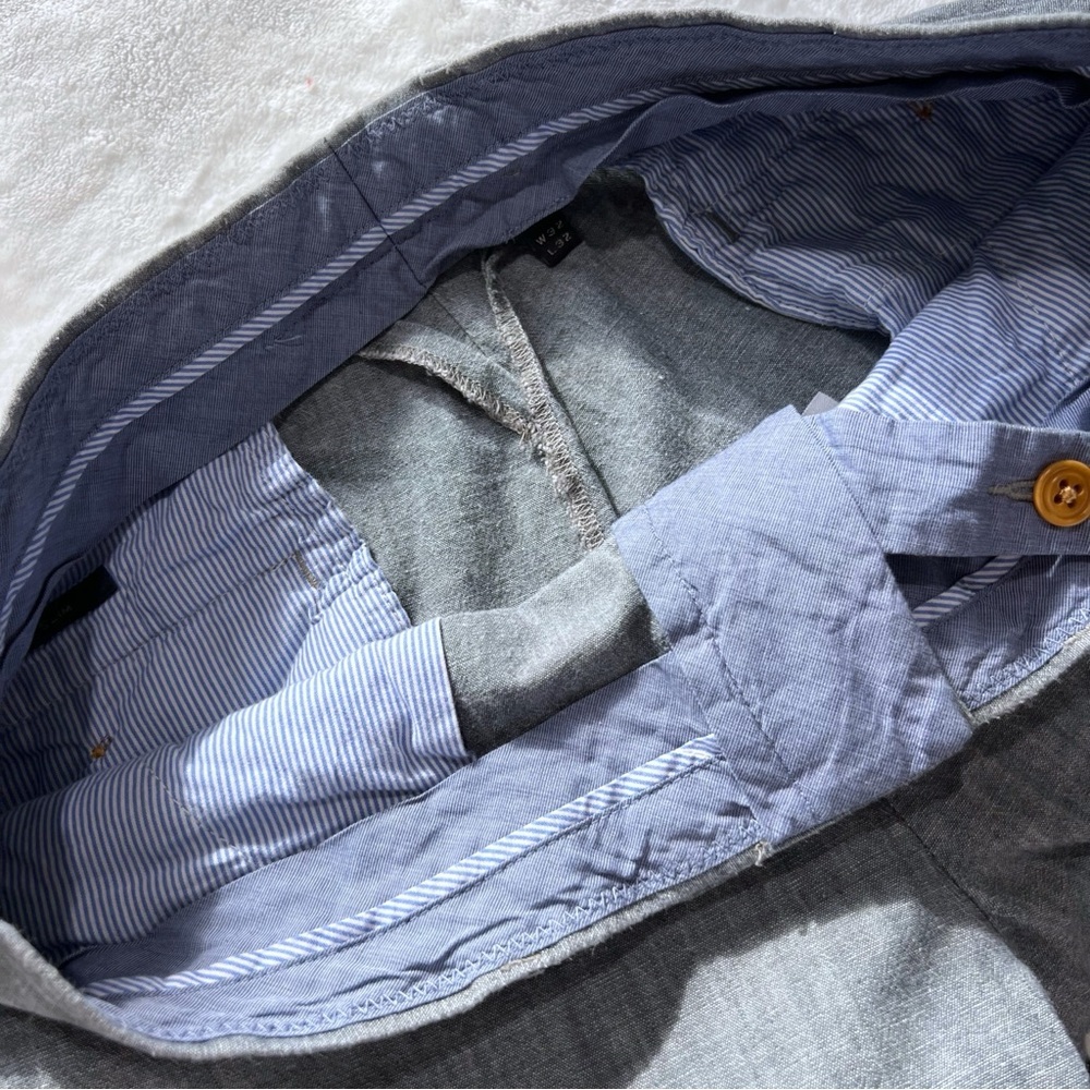 J. Crew Pants Men’s Bowery Slim Chambray Blue Lightweight 100% Cotton W 32 L 32 - Picture 6 of 14